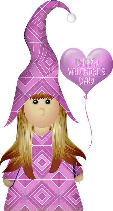 girl gnome, valentine, scandia