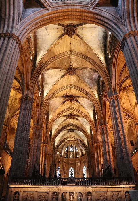 cathedral, interior, gothic