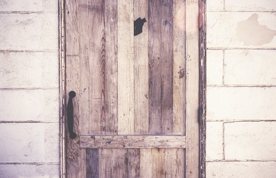 door, wooden, old