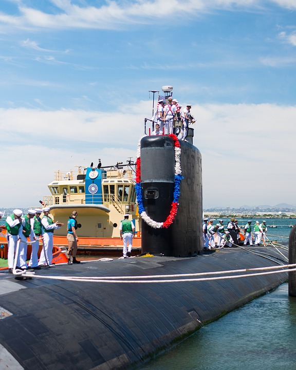 submarine, navy, military