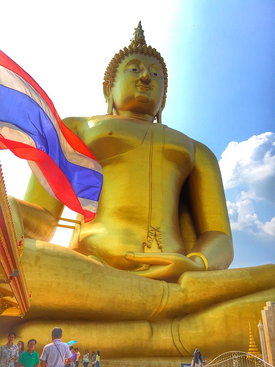 temple, angthong, thailand