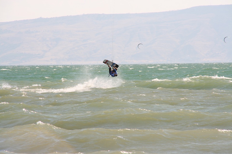 kiteboarding, sports, ocean