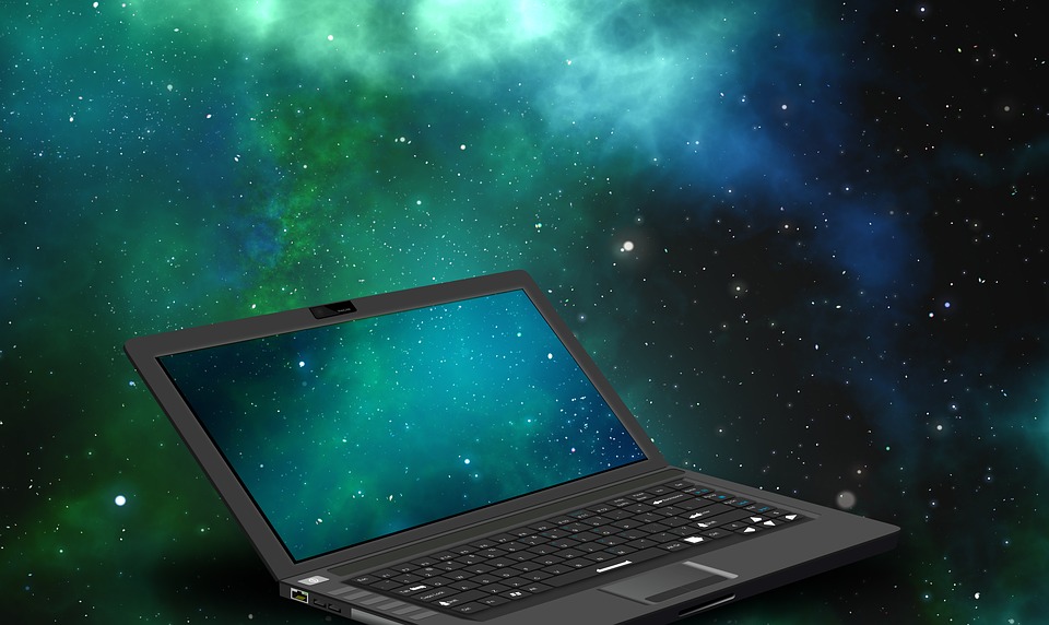 notebook, laptop, universe