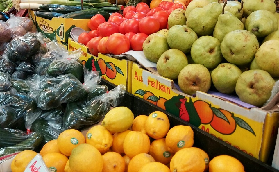 fruit, market, market stall