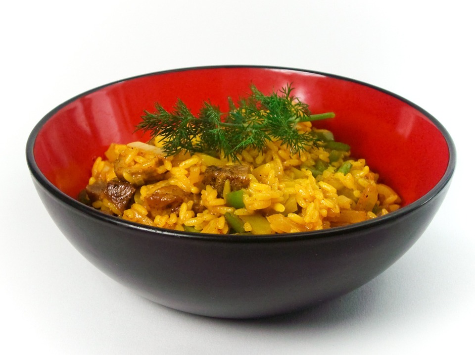 rice dish, rice bowl, rice plate