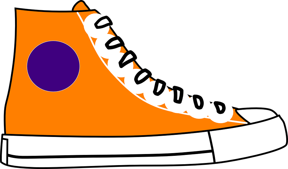 converse, shoe, orange