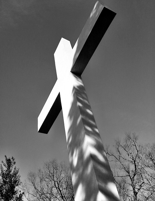 cross, christian, black and white