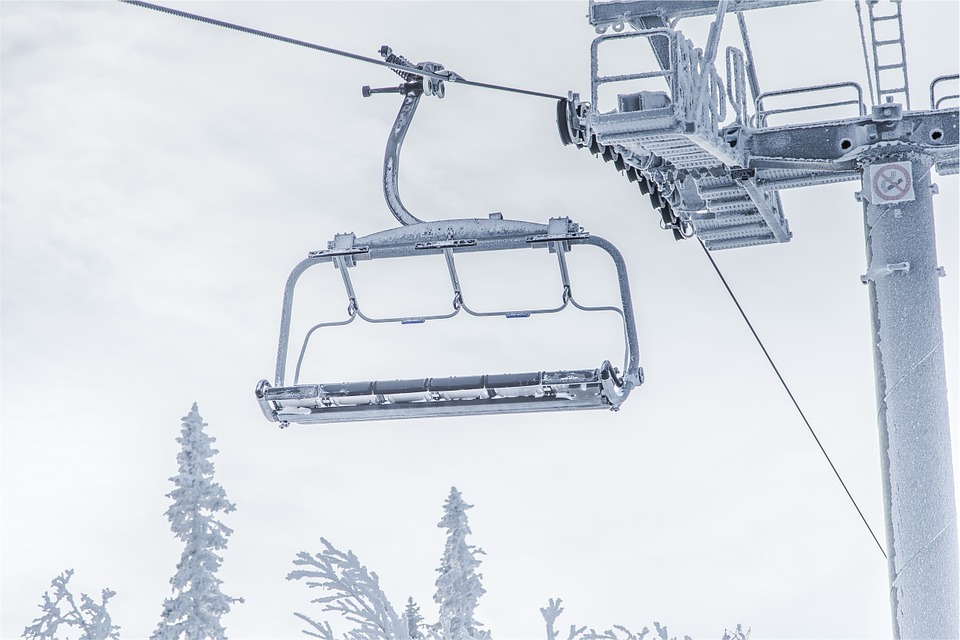 chairlift, winter, snow