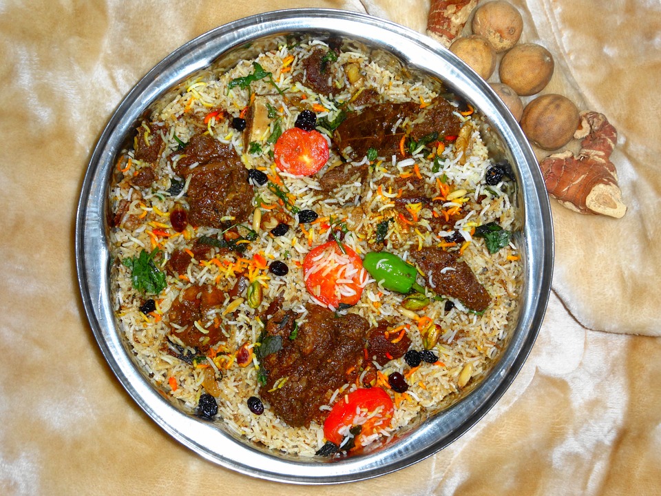 camel meat, dish, biryani