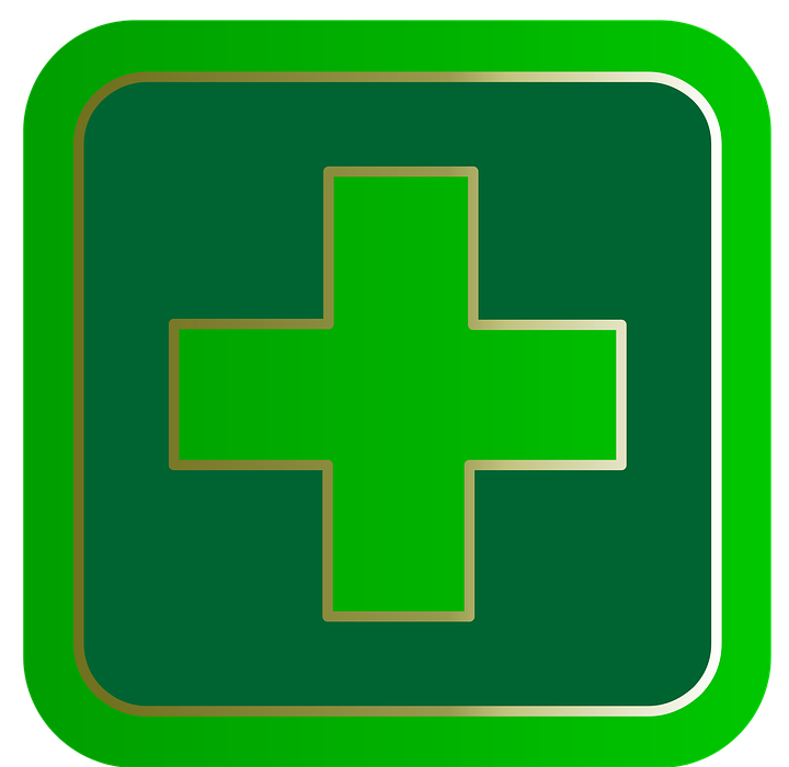 medical help, internet, button