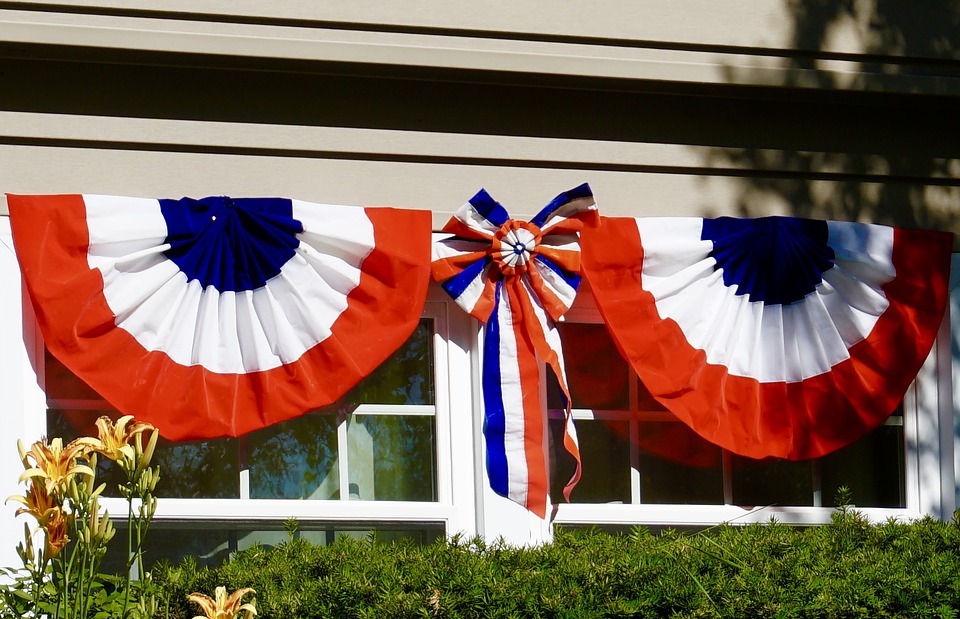 bunting, usa, independence