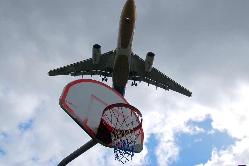 airplane, plane, basketball