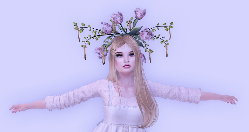 avatar, woman, flowers