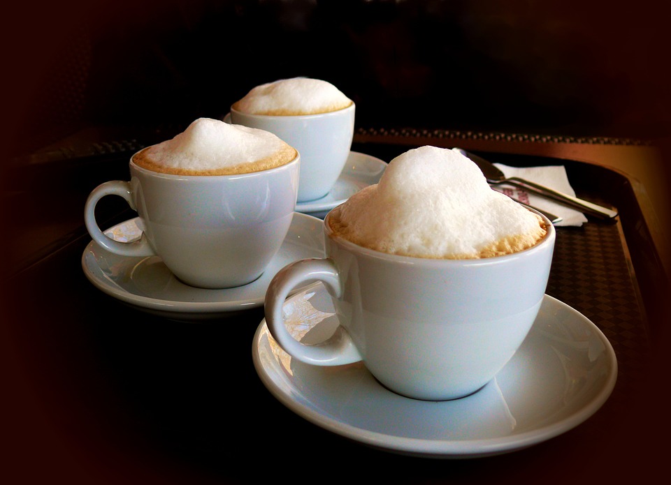 cappuccino, cup, milchschaum