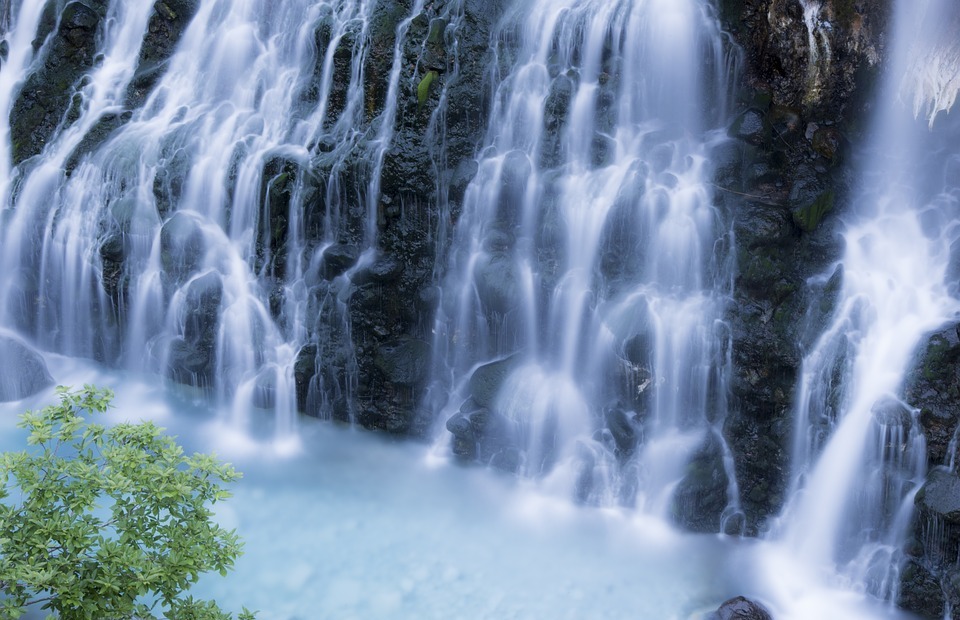 waterfall, silky, nature