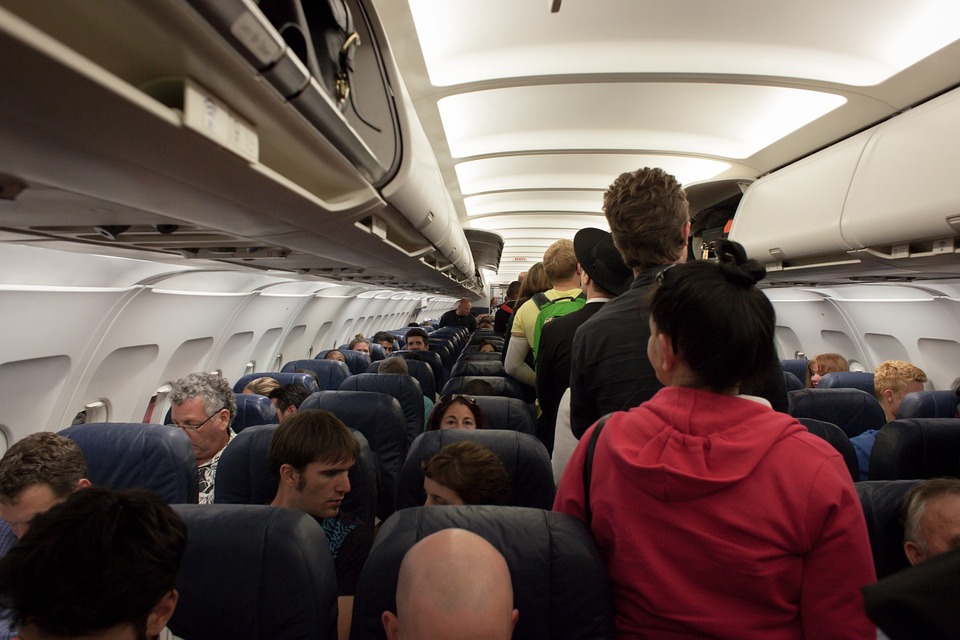 plane, passengers, airplane