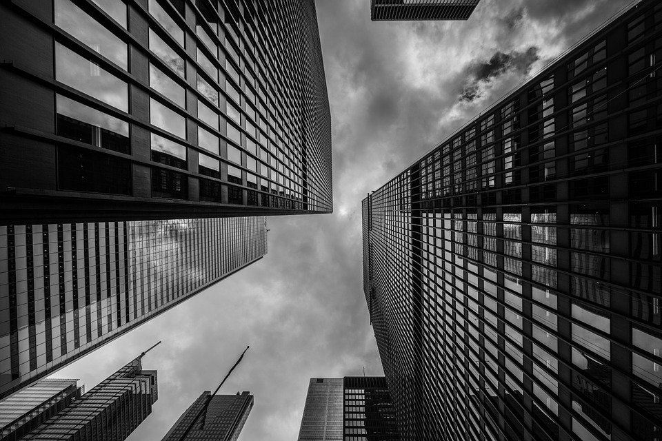 buildings, skyscrapers, perspective