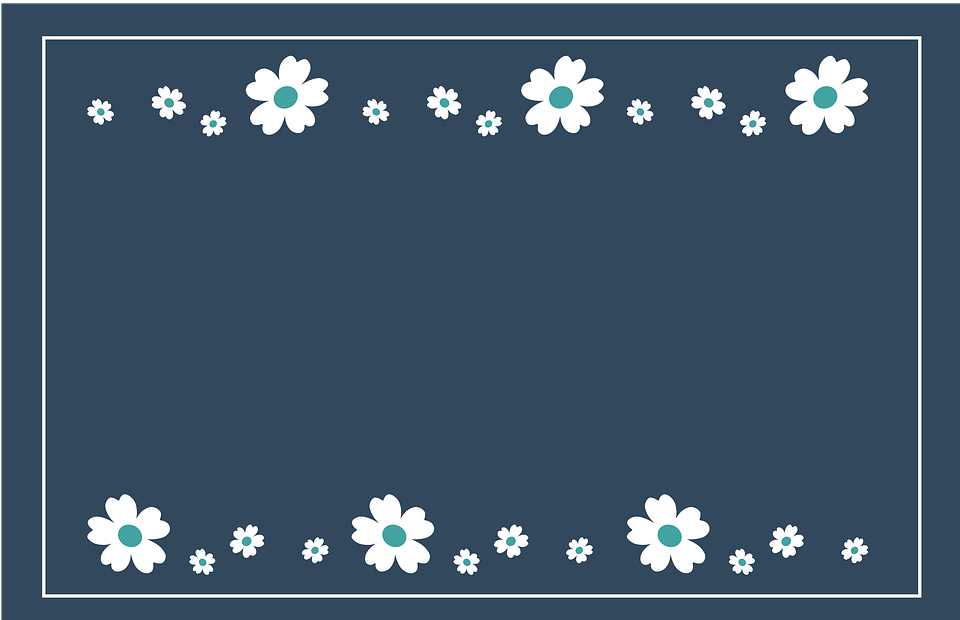 flowers, border, frame