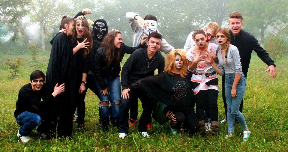 halloween, group, horror