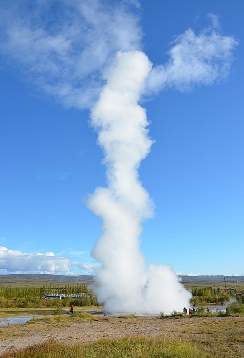 fountain, geothermal, iceland