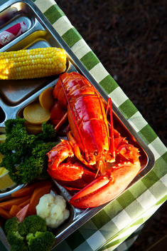 Lobster and corn - Stock Image - Everypixel