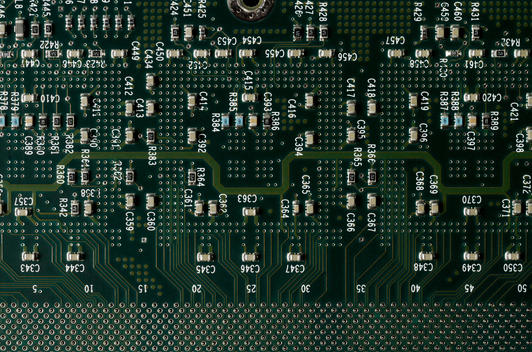 Still-Life Of Parts Of Computers, With Printed Circuits, Silicon Chips ...