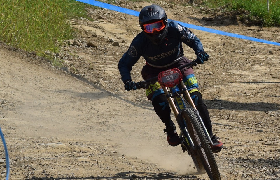 biker, mountain bike, jump - Stock Image - Everypixel