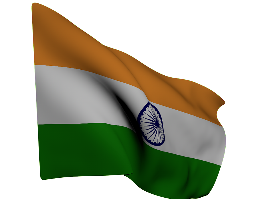 indian flag, orange, white - Stock Image - Everypixel